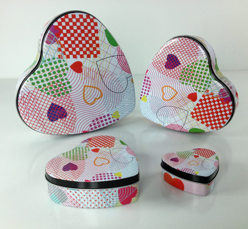 Gift Heart Tin Boxes by Tinpak